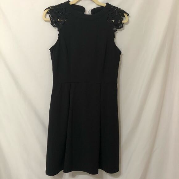 Speechless Black Lace Sleeve Sheath Dress Womens M Cap Sleeve Mini Whimsigoth - Picture 1 of 9